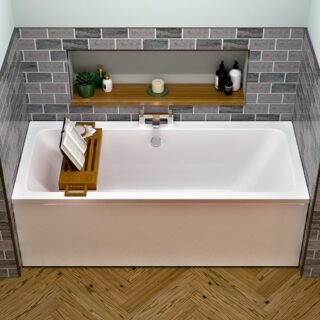 Eastbrook Portland Double Ended Bath - No TH - White - Image 3