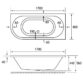 Eastbrook Biscay Beauforte Double Ended Bath - No TH - White - Image 9