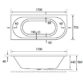 Eastbrook Biscay Beauforte Double Ended Bath - No TH - White - Image 6