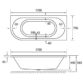 Eastbrook Biscay Beauforte Double Ended Bath - No TH - White - Image 7
