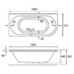Eastbrook Biscay Beauforte Double Ended Bath - No TH - White - Image 4