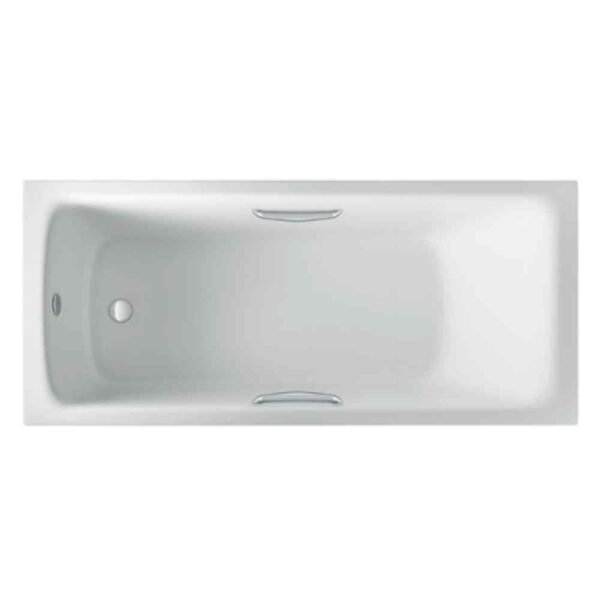 Eastbrook Rockall Single Ended Bath With Twin Grips - No TH - White