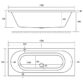 Eastbrook Biscay Straight Edge Double Ended Bath - White - Image 3