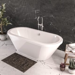 Eastbrook Humber Freestanding Double Ended Bath - No TH - White - Image 3