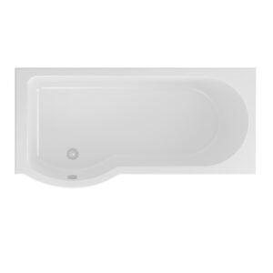 Eastbrook Portland Beauforte P-Shaped Shower Bath - White