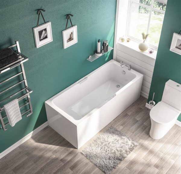 Eastbrook Portland Beauforte Eco Low Level Single Ended Bath - 1700mm x 700mm - White - Image 2