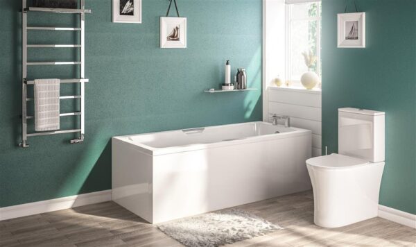 Eastbrook Portland Beauforte Eco Low Level Single Ended Bath - 1700mm x 700mm - White - Image 3