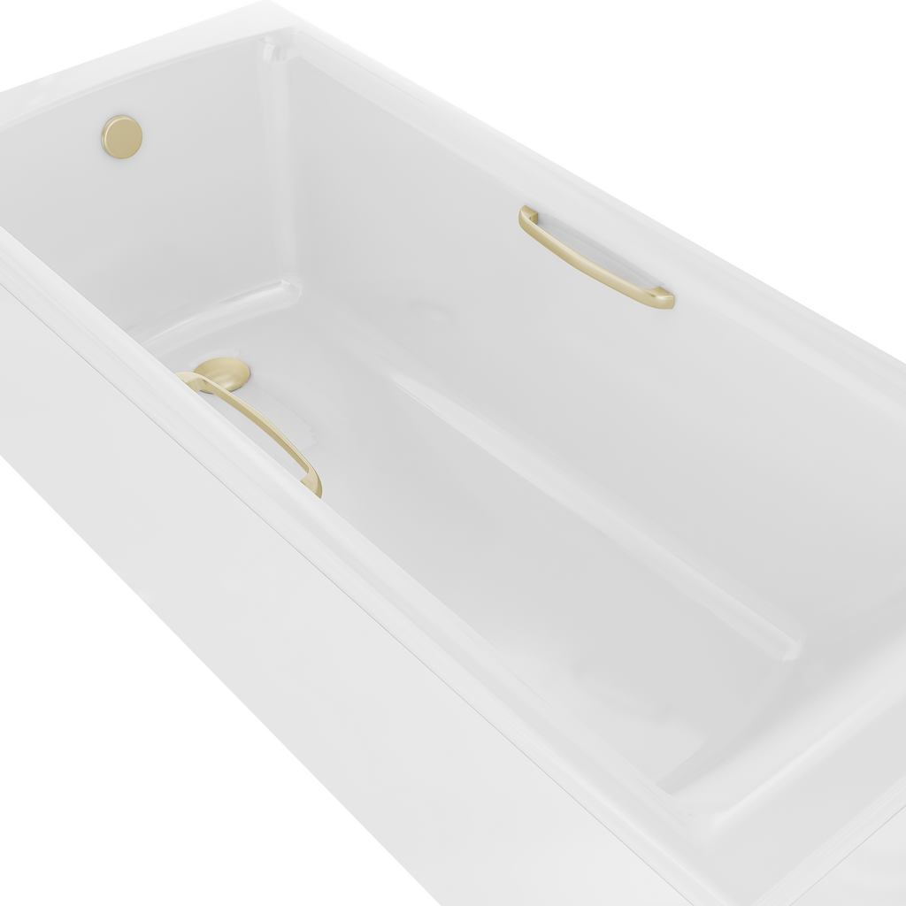 Eastbrook Rockall Bath Grips Pair – 295mm Long - Brushed Brass