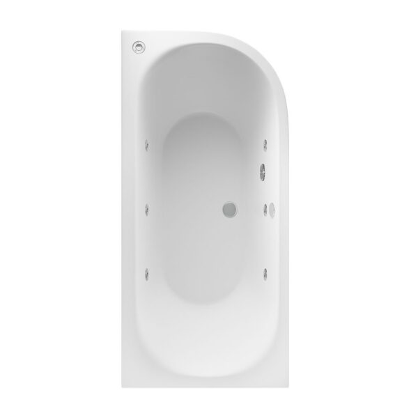 Eastbrook Biscay Beauforte Double Ended Whirlpool Bath - 1700mm x 800mm - 6 Jet - White