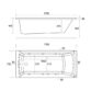 Eastbrook Rockall Beauforte Single Ended Whirlpool Bath - 6 Jet - White - Image 2