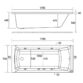 Eastbrook Rockall Beauforte Single Ended Whirlpool Bath - 6 Jet - White - Image 3