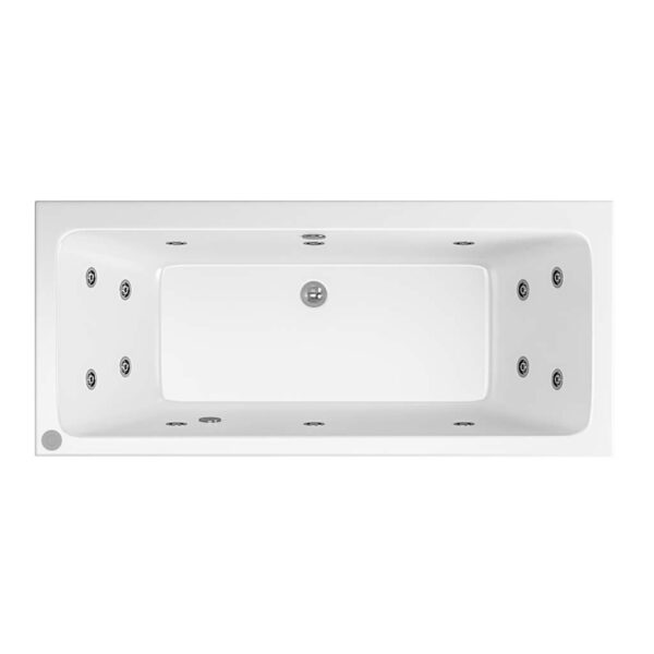 Eastbrook Portland Beauforte Double Ended Whirlpool Bath - 1700mm x 750mm - 14 Jet - White