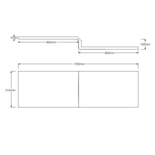 Eastbrook Shannon L Shaped Bath Front Panel - White - Image 3