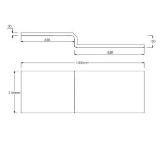 Eastbrook Shannon L Shaped Bath Front Panel - White - Image 2