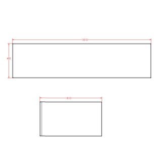 Eastbrook Beauforte Adjustable Reinforced L Shape Bath Front Panel - 1810mm Long - White - Image 2