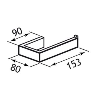 Eastbrook Alento Toilet Roll Holder - Chrome - Image 2
