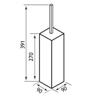 Eastbrook Alento Toilet Brush - Chrome - Image 2