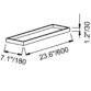 Eastbrook Alento Glass Shelf - 600mm Long - Chrome - Image 2