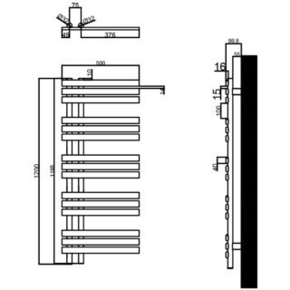 Eastbrook Loddon Dry Element Straight Designer Electric Towel Rail - Matt White - Image 11