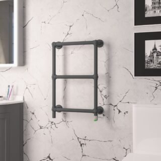 Eastbrook Kennet Dry Element Electric Towel Rail - Matt Anthracite - Image 2