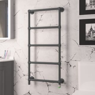 Eastbrook Kennet Dry Element Electric Towel Rail - Matt Anthracite - Image 5