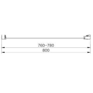 Eastbrook Vantage Easy Clean Bifold Shower Door With Side Panel - 6mm Glass - Silver - Image 9