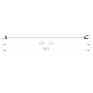 Eastbrook Vantage Easy Clean Bifold Shower Door With Side Panel - 6mm Glass - Silver - Image 10