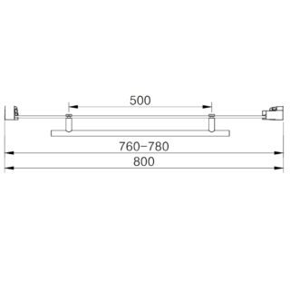 Eastbrook Vantage Easy Clean Pivot Shower Door With Side Panel And Towel Rail - 6mm Glass - Matt Black - Image 9