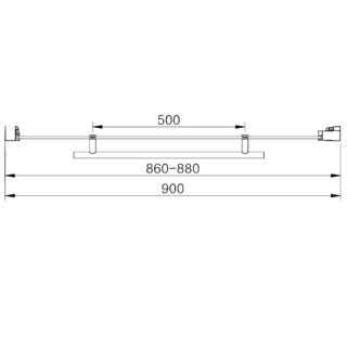 Eastbrook Vantage Easy Clean Pivot Shower Door With Side Panel And Towel Rail - 6mm Glass - Matt Black - Image 10