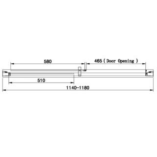 Eastbrook Vantage Easy Clean Sliding Shower Door With Side Panel And Towel Rail - 6mm Glass - Matt Black - Image 4