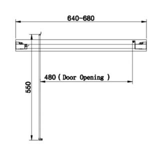 Eastbrook Vantage Easy Clean Pivot Shower Door With Side Panel And Towel Rail - 6mm Glass - Matt Black - Image 2