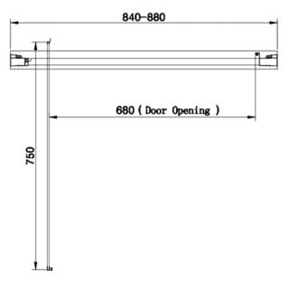 Eastbrook Vantage Easy Clean Pivot Shower Door With Side Panel And Towel Rail - 6mm Glass - Matt Black - Image 5