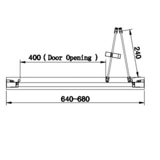 Eastbrook Vantage Easy Clean Bifold Shower Door With Side Panel - 6mm Glass - Silver - Image 2