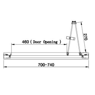 Eastbrook Vantage Easy Clean Bifold Shower Door With Side Panel - 6mm Glass - Silver - Image 3