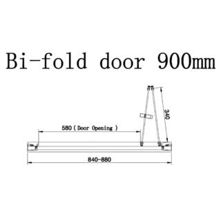 Eastbrook Vantage Easy Clean Bifold Shower Door With Side Panel - 6mm Glass - Silver - Image 5