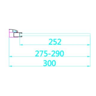 Eastbrook Vantage Easy Clean Wetroom Glass Panel - 8mm Glass - Matt Black - Image 2