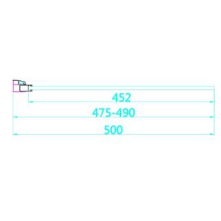 Eastbrook Vantage Easy Clean Wetroom Glass Panel - 8mm Glass - Matt Black - Image 3