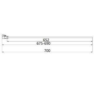 Eastbrook Vantage Easy Clean Walk-In Wetroom Glass Panel - 8mm Glass - Brushed Brass - Image 5