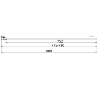 Eastbrook Vantage Easy Clean Walk-In Wetroom Glass Panel - 8mm Glass - Brushed Brass - Image 7