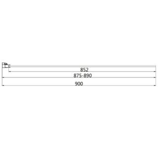 Eastbrook Vantage Easy Clean Walk-In Wetroom Glass Panel - 8mm Glass - Brushed Brass - Image 8