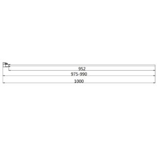 Eastbrook Vantage Easy Clean Walk-In Wetroom Glass Panel - 8mm Glass - Brushed Brass - Image 9