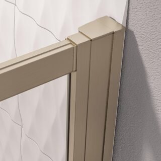 Eastbrook Extension Profile - 6mm Glass - 2000mm High - Brushed Brass - Image 3
