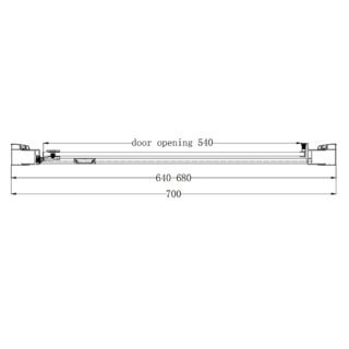Eastbrook Corniche Framed Hinged Shower Door With Side Panel - 8mm Glass - Chrome - Image 2