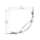 Eastbrook Corniche 2 Door Quadrant Shower Enclosure - 8mm Glass - Brushed Brass - Image 2