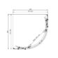 Eastbrook Corniche 2 Door Quadrant Shower Enclosure - 8mm Glass - Brushed Brass - Image 3