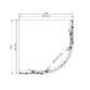 Eastbrook Corniche 2 Door Quadrant Shower Enclosure - 8mm Glass - Brushed Brass - Image 4