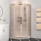 Eastbrook Corniche 2 Door Quadrant Shower Enclosure - 8mm Glass - Brushed Brass