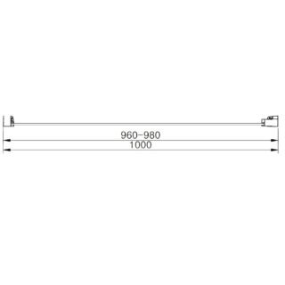 Eastbrook Vantage Easy Clean Recessed Bifold Shower Door - 6mm Glass - Brushed Brass - Image 11