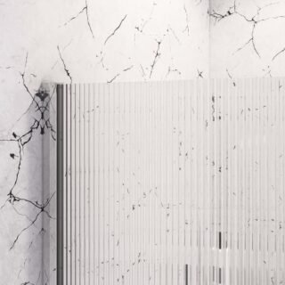 Eastbrook Vantage Fluted Walk-In Wetroom Glass Panel - 8mm Glass - Chrome - Image 3