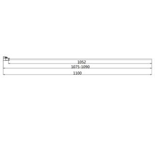 Eastbrook Vantage Fluted Walk-In Wetroom Glass Panel - 8mm Glass - Chrome - Image 7